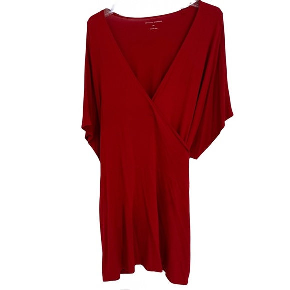 Universal Standard Women’s Marano Wrap Top Women Size 2XL Red Short Sleeve - Picture 2 of 8